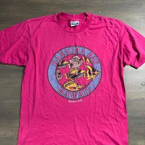 Hanes Women's Pink and Red T-shirt